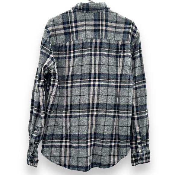 Urban Outfitters Men's Gray,‎ Navy Blue & White Plaid Button Down Shirt Size M - Picture 4 of 7